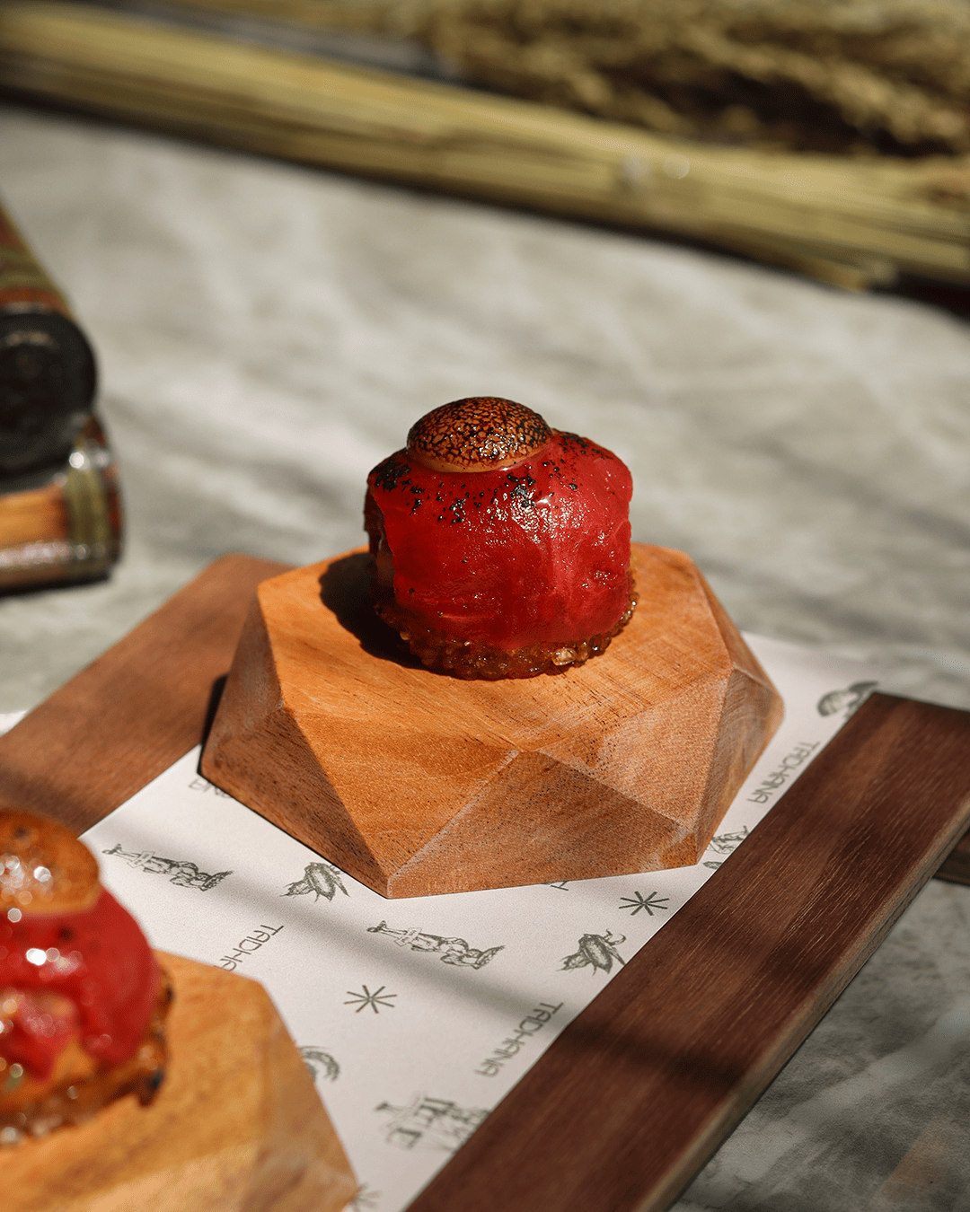 Glazed heirloom tomato tart