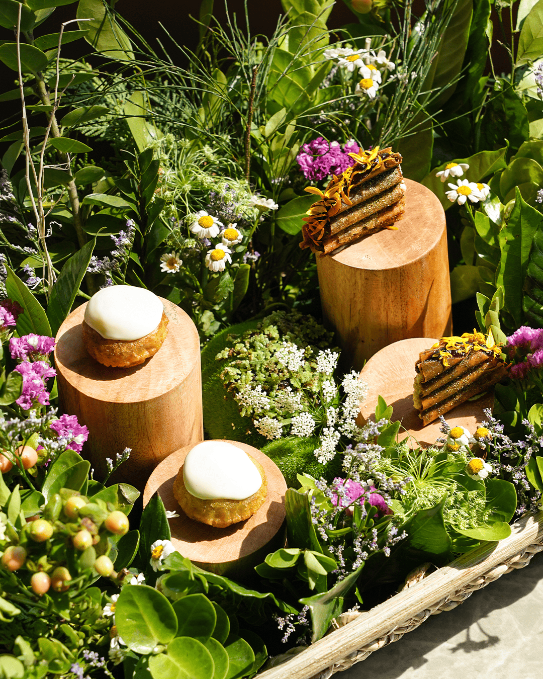 Garden tray of petits fours
